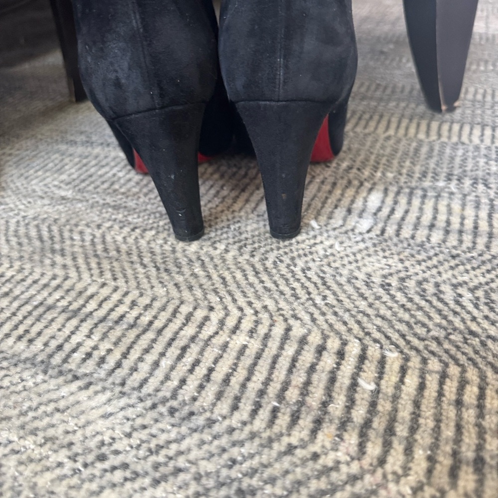 Christian Louboutin Black Knee-High Boots - Picture 4 of 5